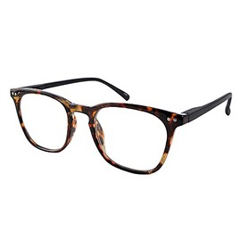 JiSoo Reading Glasses Women 1.25 Stylish Designer Readers 1.25, Womens Reading Glasses 1.25+ with Spring Hinge, Tortoise