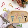 48 PCS Keychain Clasps Accessories Swivel Heart Keychain Clips