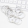 DOETYD 10pcs 25mm Key Ring Hoop,Metal Key Rings Metal Flat