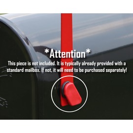 Decorative Metal Dolphin Mailbox Replacement Flag, Flag Mounting Hardware Not Included, Madison Iron and Wood (Red)