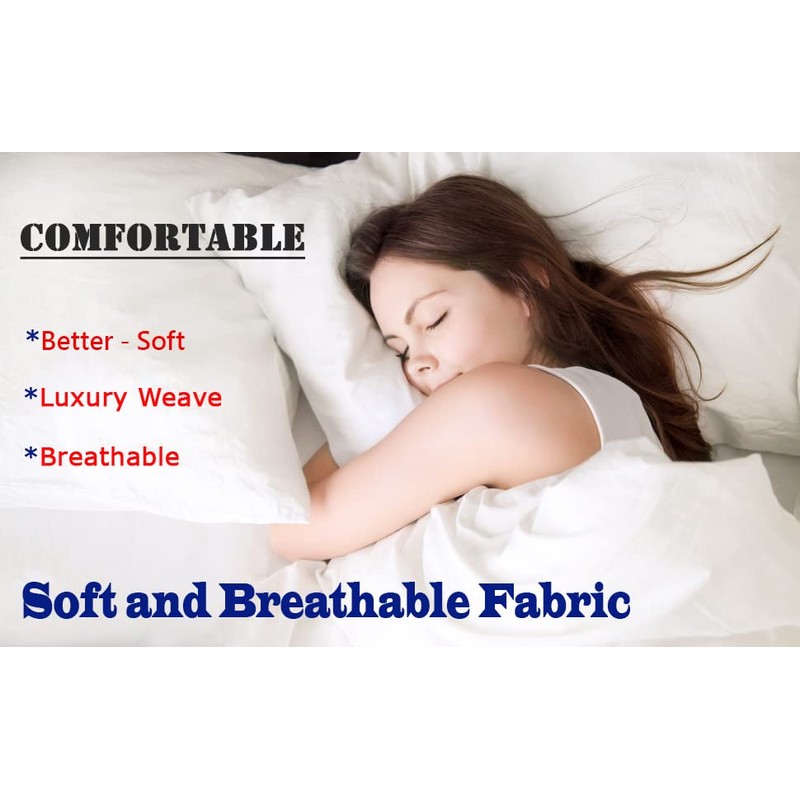 100% Polycotton Pillowcases Ultra Soft & Durable Pillow Protectors Pack