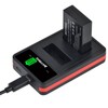 Batmax 2Pcs LP-E12 Battery + USB LCD Dual Charger with