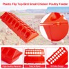 OUYOLAD 4 Plastic Flip Top Bird Small Poultry Feeder for