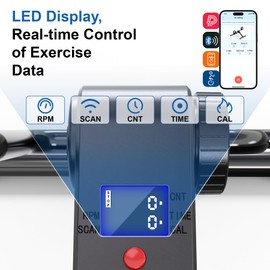 Mini Under Desk Bike Pedal Exerciser, Portable Folding Pedal Exerciser with Adjustable Resistance, Under Desk Bicycle Peddler for Arm and Leg Workout with LCD Monitor & Calorie Tracker