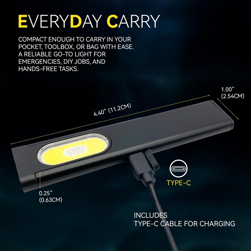 Commercial Lighting Technologies CLT Compact Multi-Mode Pocket LED Flashlight, Rechargeable