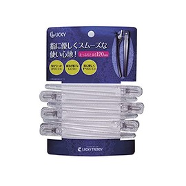 ラッキートレンディ カールクリップ 120mm PUC1201 クリア 6本入
