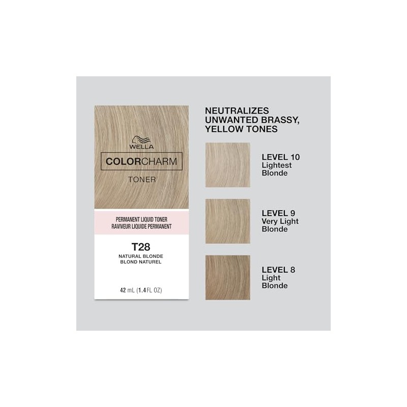 Wella Color Charm Permanent Liquid Hair Toner (T28 Natural Blonde)