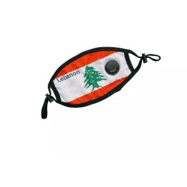 Lebanon Face Mask with Pocket / Lebanon Flag / Lebanon Face Mask Flag