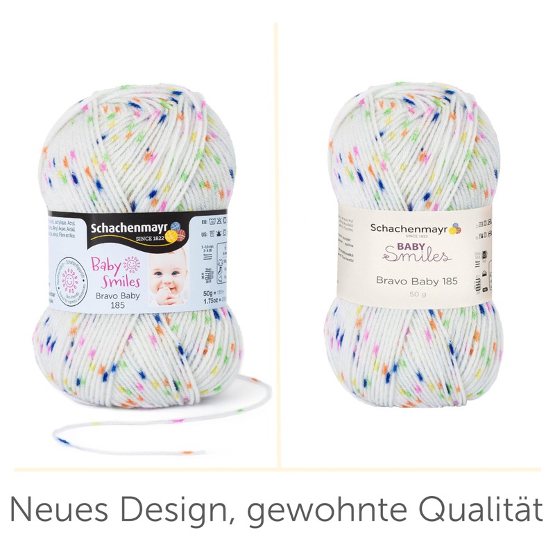 Schachenmayr Bravo Baby 185, 50G Confetti Handstrickgarne