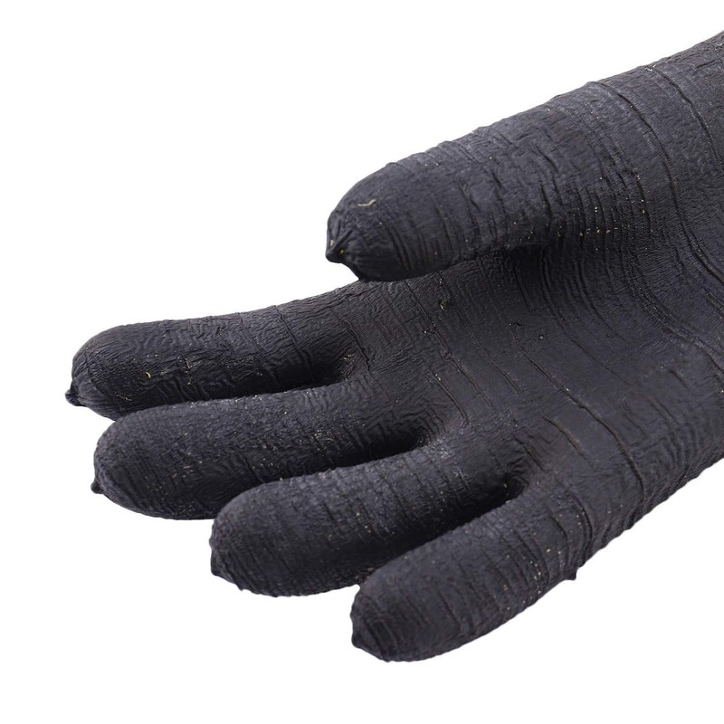 Rubber Black Sandblaster Gloves Stripe Abrasive Sand Blasting Gloves for