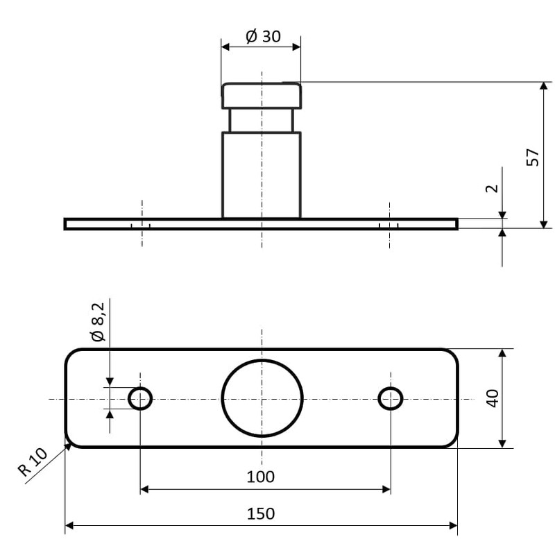 as - Schwabe 46759 DIN Spigot Adapter Plate for Tripod