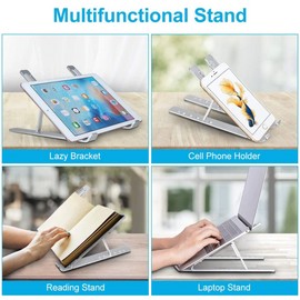 Unbranded Portable Laptop Stand Aluminum Foldable Notebook Support Holder Adjustable New