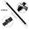 Pack of 4 Wide Luggage Straps Adjustable Elastic Straps with