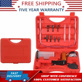 Gearzaar Hand Held Vacuum Pressure Pump Tester Set Brake Fluid Bleeder Bleeding Kit & Box