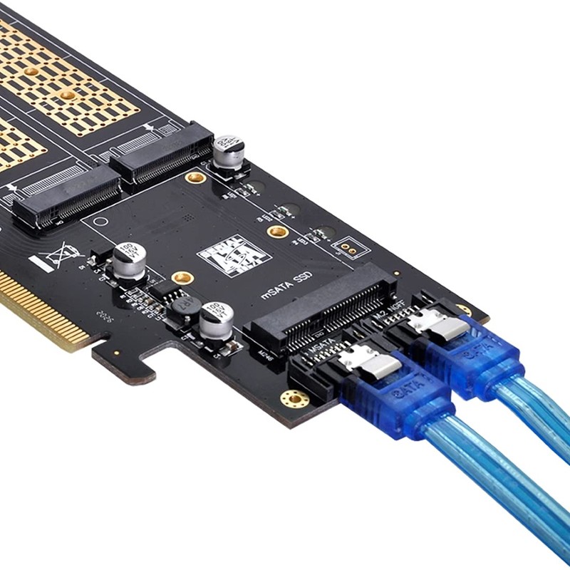 ChenYang M.2 NVME to PCIe 3.0/4.0 X16 ＆ SATA/MSATA SSD