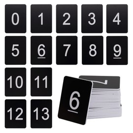 Black Plastic Rectangular Number Plates 0-100