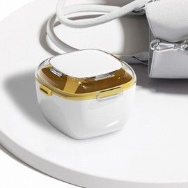 Denture Cleaning Case,Retainer Cleaning Box Double-Layer Denture Cleaning Cup - Portable Denture Container Cups Mouth Guard Case for Dentures Jewelry Small Items