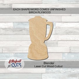 Blender Wood Cutouts for crafts, Laser Cut Wood Shapes 5mm thick Baltic Birch Wood, Multiple Sizes Available