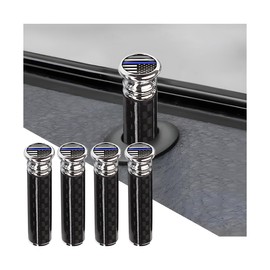 KHGUZ 4PCS American Flag Car Door Lock Knobs, Carbon Fiber Metal Vehicle Door Lock Pin Covers, Auto Door Bolt Pull Pin Decor Modification Accessories Universal for SUV, Truck, RV (Blue/Flag)