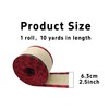 1 Roll 10 Yards Christmas Buffalo Plaid Ribbons, Burlap Wired