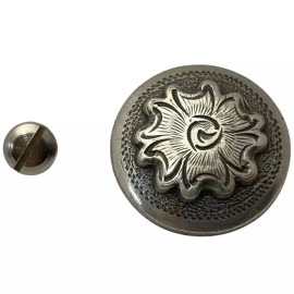 Leather Unlimited Flower Screw Back Concho - 1" - 4 Pack Conchos