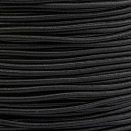 Rubber cord - rubber band - round rubber, high-quality, extra-strong, 3 mm, black.
