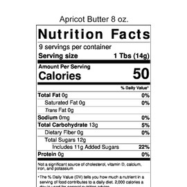 Flavored Butters Apricot - 8 Oz Jar - Qty 3 Jars