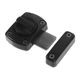 Operitacx Slide Bolt Latch for Doors Black Easy to Install No Drilling for French Doors Bedrooms Secure Latch Lock