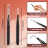 40Pcs Micro Eyebrow Brush with Cap, Brow Lamination Brush Spoolies