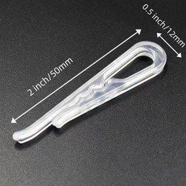 2inch/50mm 160Pcs Transparent Plastic U Shape Alligator Clips with Teeth， Clear Shirt Clips for Shirt Folding tie Socks Pants Fixed Clothes in Place