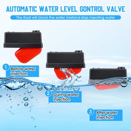Threlaco 2 Pack Water Tank Float Valve Automatic Water Level Control Float Valve for Pond Farm Livestock Cattle Goat Horse Pool Aquariums Hydroponics and Reservoir Autofill Livestock Waterer