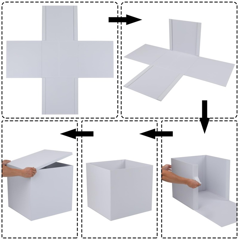 BoxSkivra 1 Pack 13x9x6 inch Keepsake Boxes with Lids Large