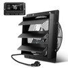 Hon&Guan Shutter Exhaust Fan, 12-Inch Wall Mount Attic Fan with
