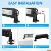Nilight 2PCS Side-Mounted Brackets Universal Adjustable Mounting Brackets for LED