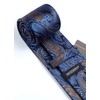 Hisdern Men's Tie Floral Paisley Wedding Business Tie Handkerchief &