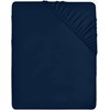 Utopia Bedding Fitted Sheet Single, Navy - Deep Pocket 14