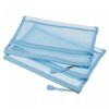 sourcing map Mesh Zipper Bags, A5 Nylon Double Layer Zip