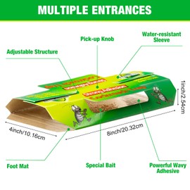 Qualirey Roach Killer Indoor Sticky Roach Traps Glue Cockroach Killer Infestation Home Cockroach Trap for Indoor Home Pest Bug Insect Control 8.66 x 7.6 Inch(80 Pcs)