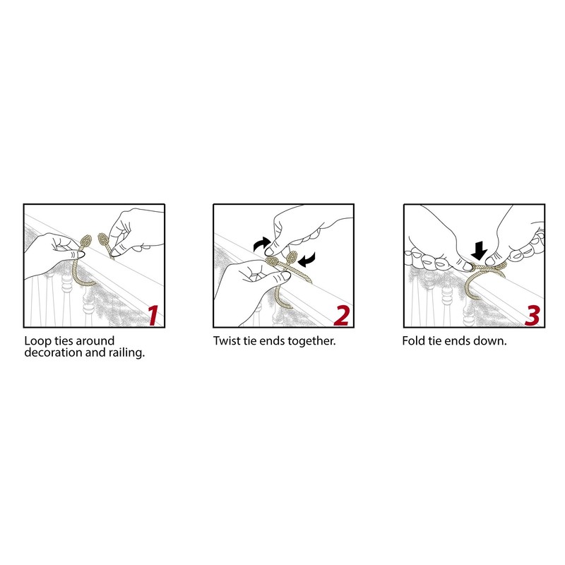 Haute Decor Decorative Twist Ties, 6 Pack, 16 inches (Brown)