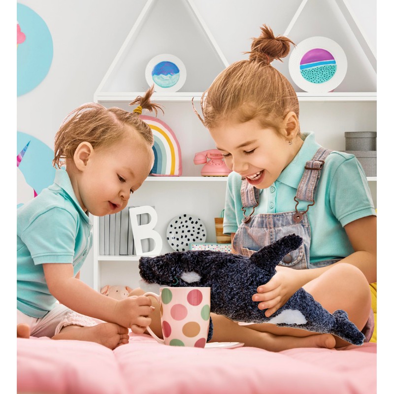 Puzzled Super Soft Killer Whale Plush, 18"