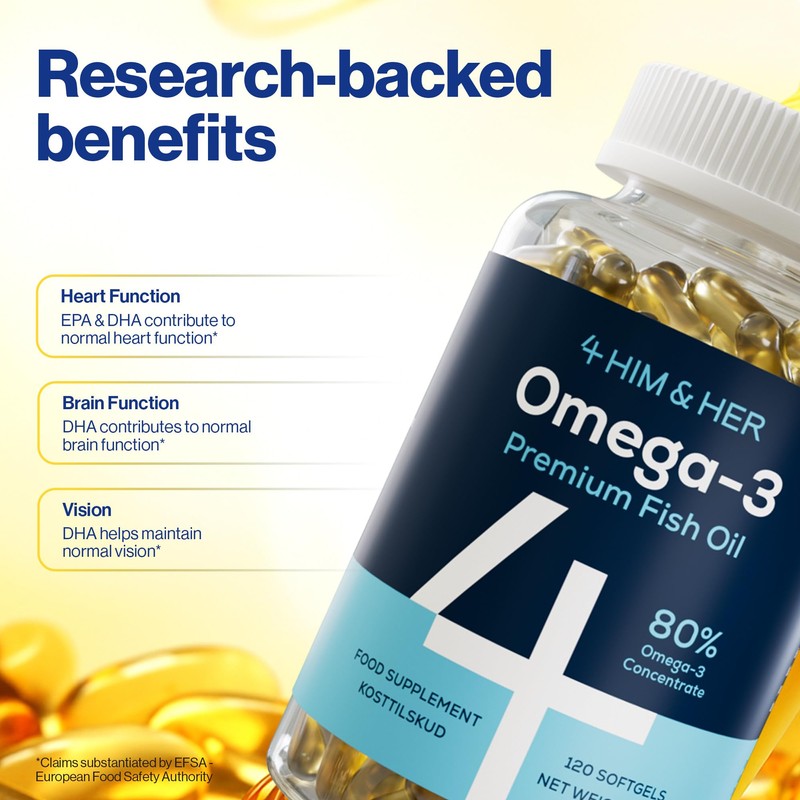 4 4 HIM & HER Omega-3 Capsules High Strength -