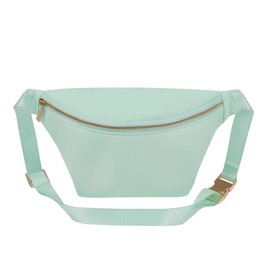 YogoRun Large Fanny Pack Waist Pack for Women Nylon Crossbody Bag Pack for Men Travel Belt Bag Pack Mint Green Waist Bag (Mint)…