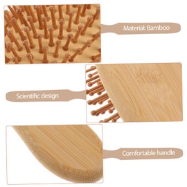 Vaguelly 3Pcs Bamboo Scalp Massage Comb Static Hair Brush for Easy Combing Lightweight Portable Suitable for All Hair Family and Friends