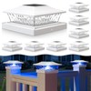 VOLISUN Solar Post Cap Light 8Pack White: RGB Color Changing