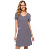 WiWi Soft Bamboo Viscose Nightgown for Women Short Sleeve Sleep