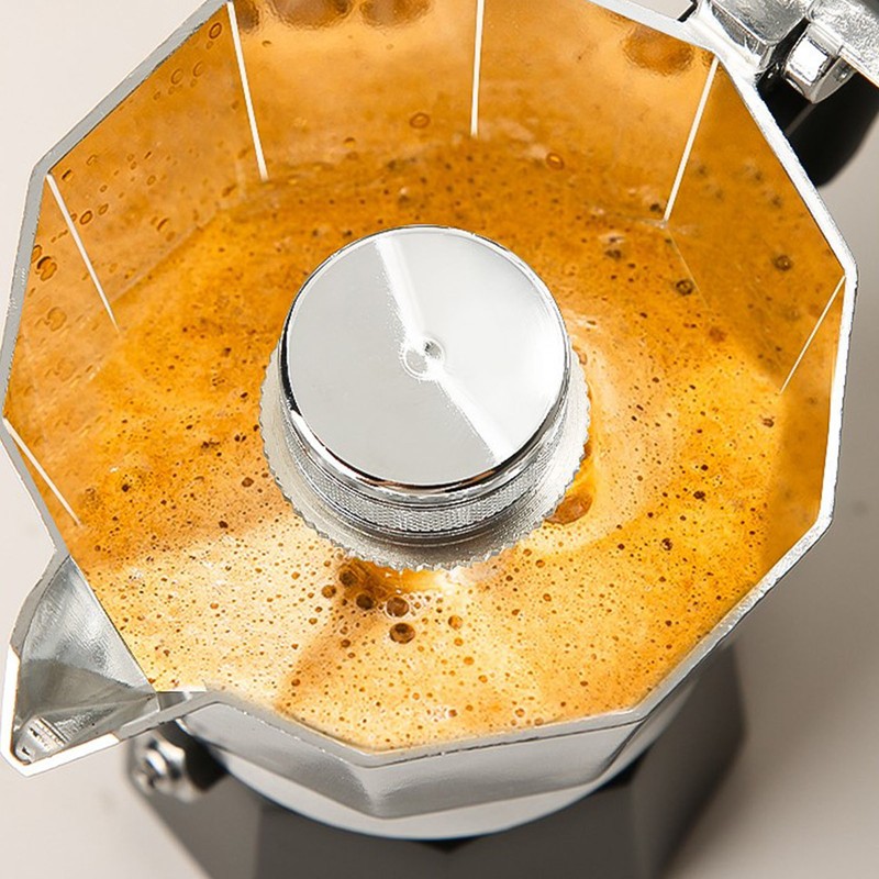 Double Valve Moka Pot Coffee Maker Pot Classic Octagonal Shape
