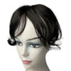 AYunhe Curly Wave Clip in Human Hair Bangs with 3D