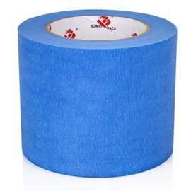 BOMEI PACK Wide Blue Painters Tape 4 Inches x 60 Yards, 3D Tape, 3D Printing Tape for Laser Cutting, 21-Day Clean Removal Wide Masking Tape | BOMEI PACK