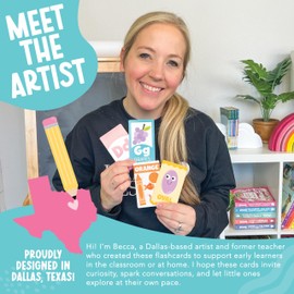 Learning Flash Cards for Toddlers 1-3 - Alphabet Flash Cards for Toddlers 1-3, Number and Letter Flashcards for Kindergarten, Toddler Learning Activities, 58 Pastel Flashcards for Kids