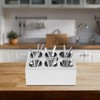 DUTTIETY Flatware Organizers Stainless Steel, 6 Holes Cylinder Flatware Organizer,